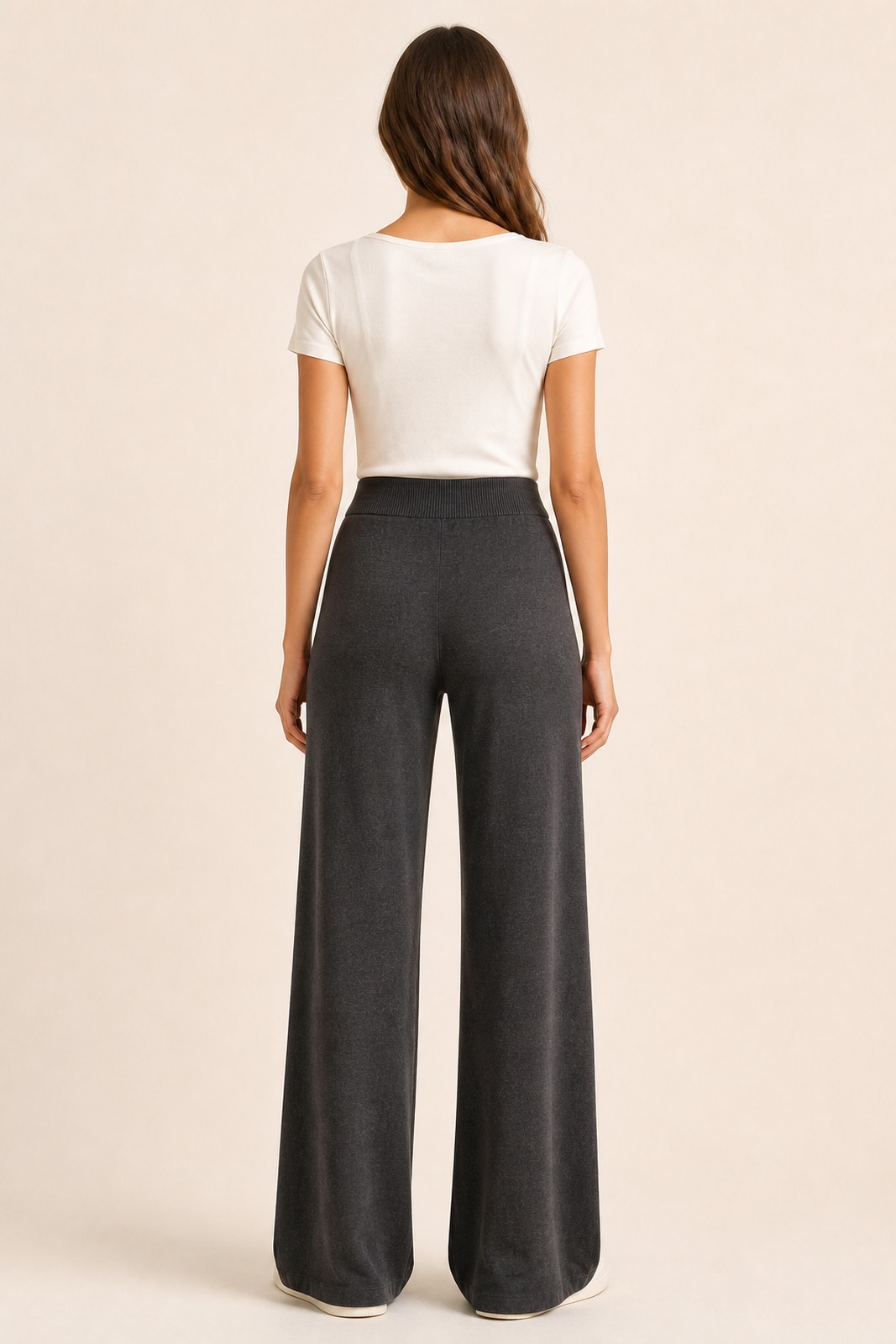 Custom Women's Wide-Leg Knit Pants back product image