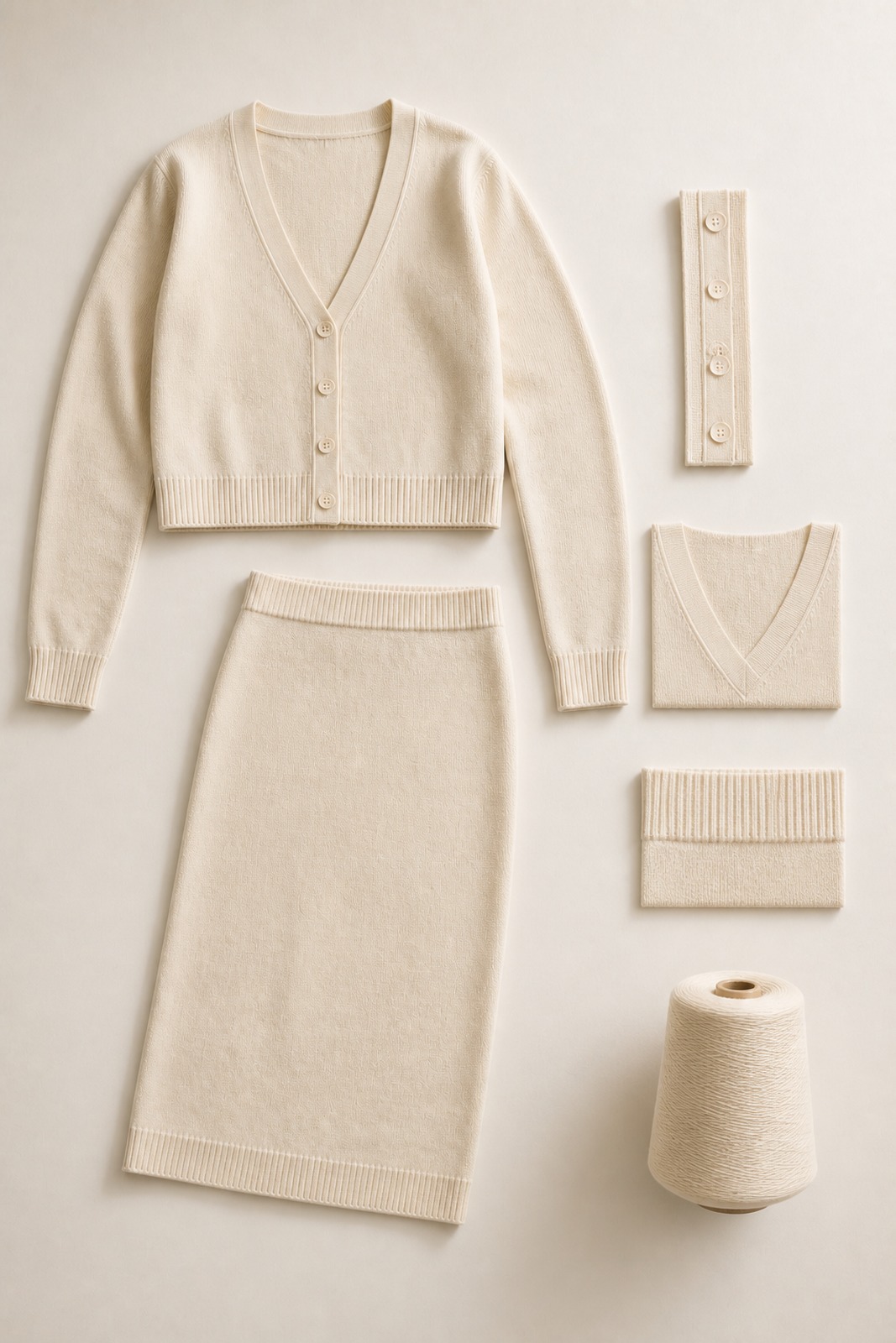 Custom Women's Cardigan & Midi Skirt Knit Set customization product image